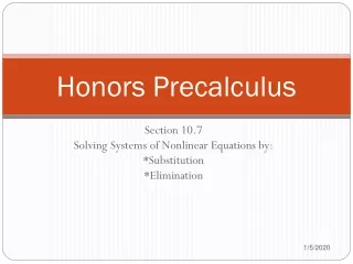 Honors Precalculus