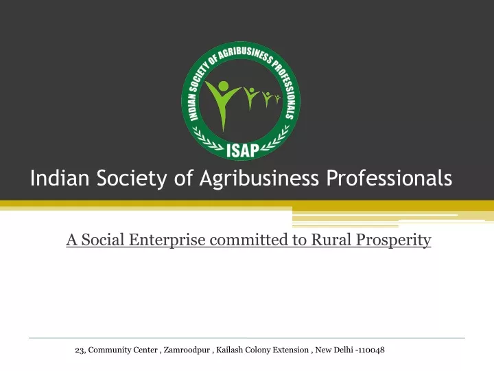 indian society of agribusiness professionals