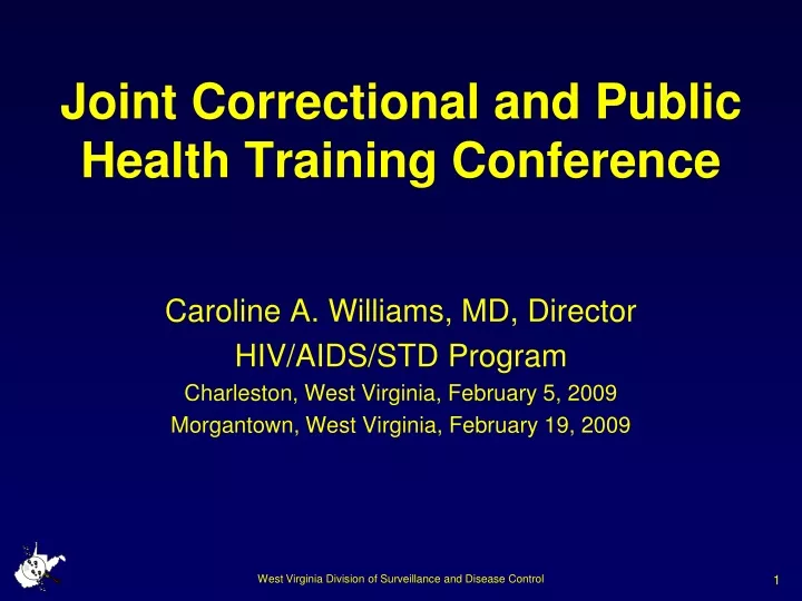 joint correctional and public health training conference