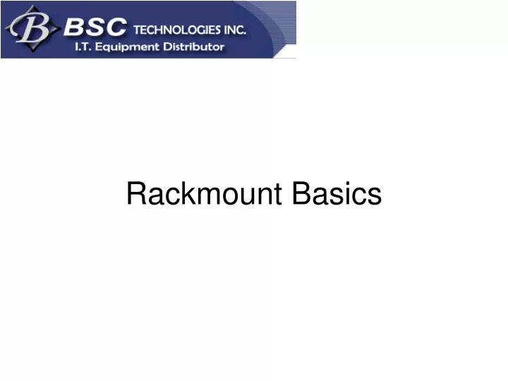 rackmount basics