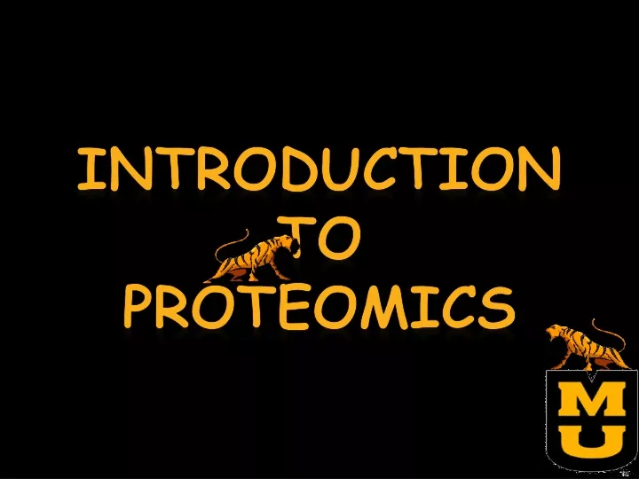 introduction to proteomics