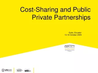 Cost-Sharing and Public Private Partnerships