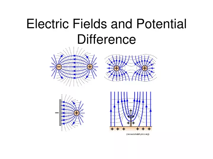 electric fields and potential difference