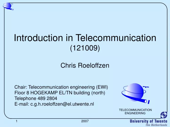 introduction in telecommunication 121009 chris