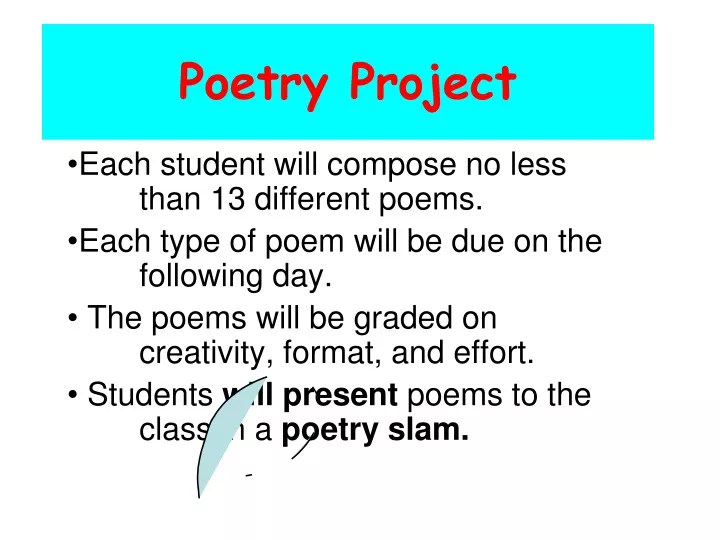 poetry project