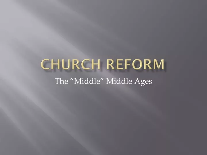 church reform