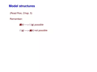 Model structures