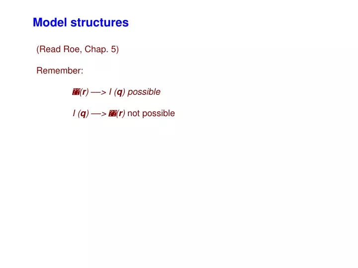 model structures