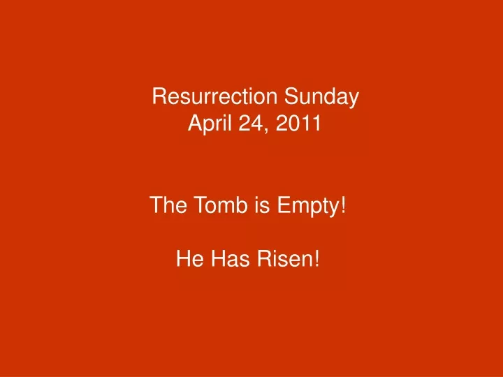 resurrection sunday april 24 2011