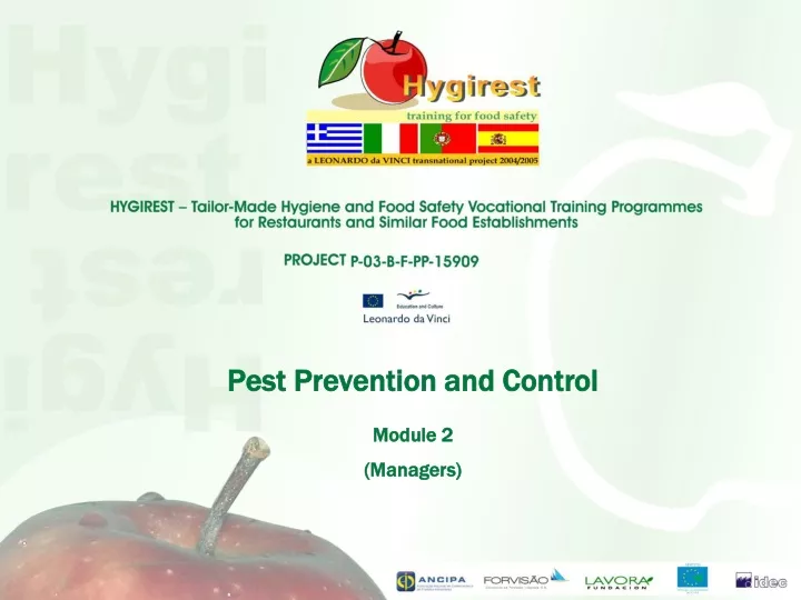 pest prevention and control module 2 managers