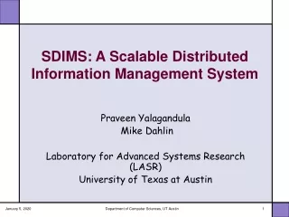 SDIMS: A Scalable Distributed Information Management System