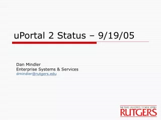 uPortal 2 Status – 9/19/05