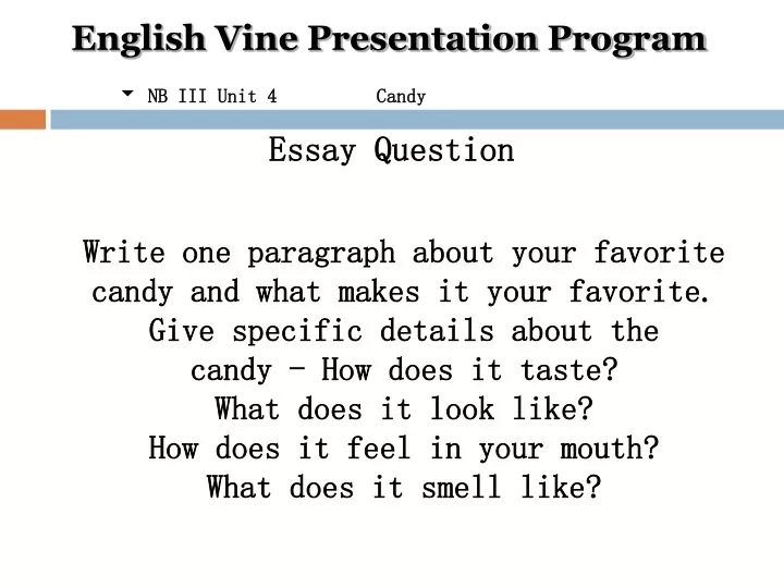 english vine presentation program