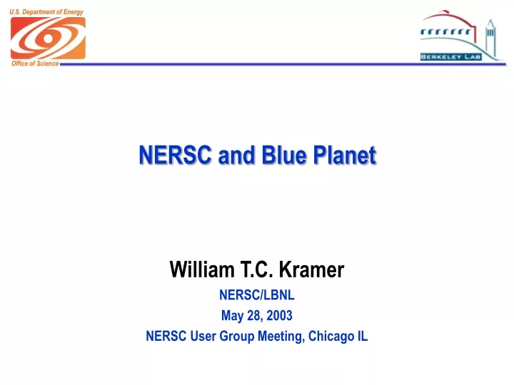nersc and blue planet