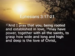 Ephesians 3:17-21