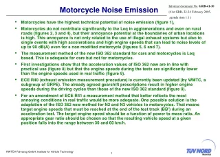 Motorcycle Noise Emission