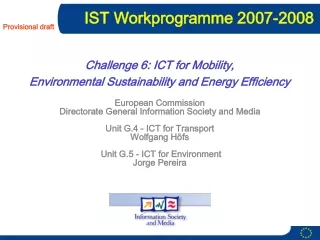 IST Workprogramme 2007-2008