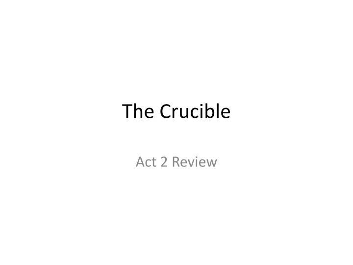 the crucible