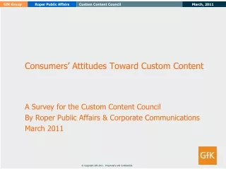 Consumers’ Attitudes Toward Custom Content