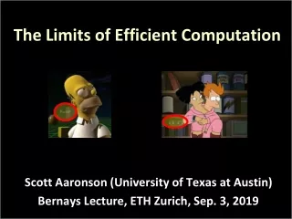 The Limits of Efficient Computation