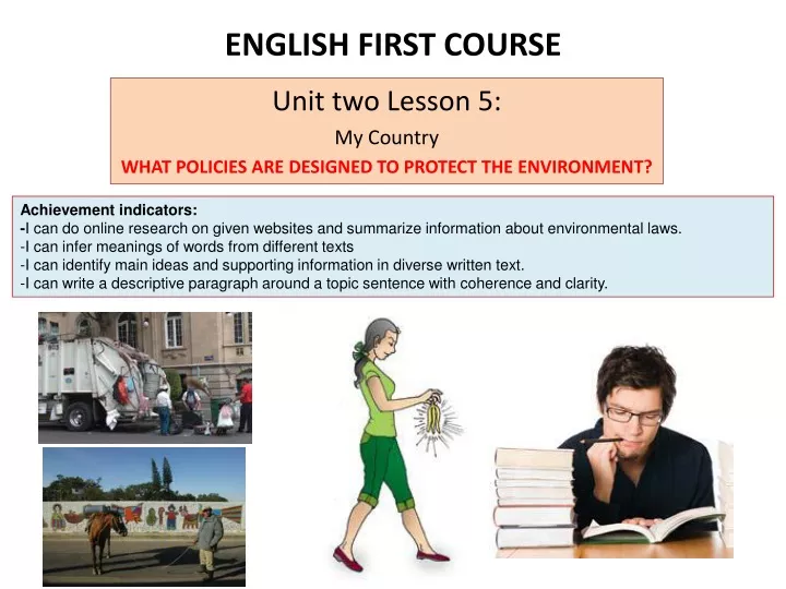 english first course
