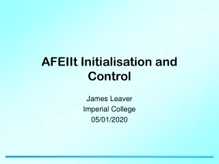 AFEIIt Initialisation and Control