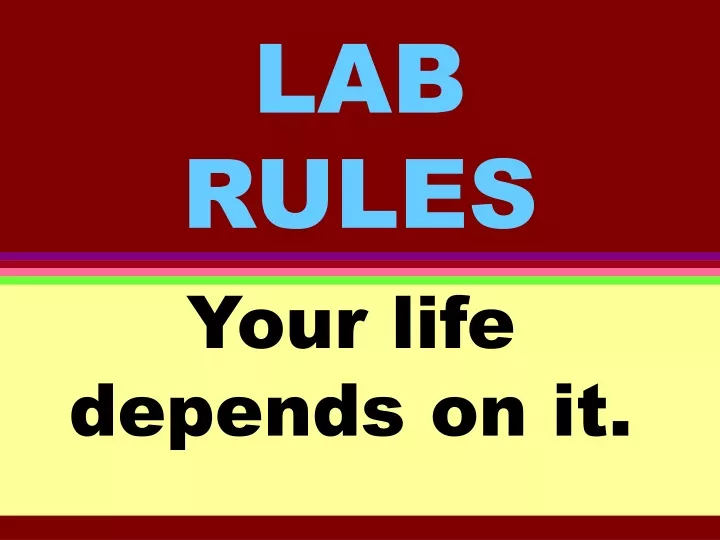 lab rules