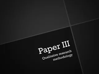 Paper III