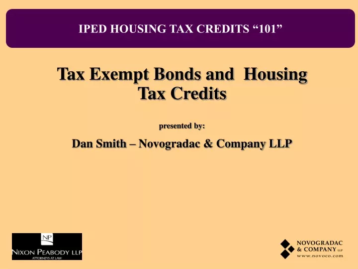 iped housing tax credits 101