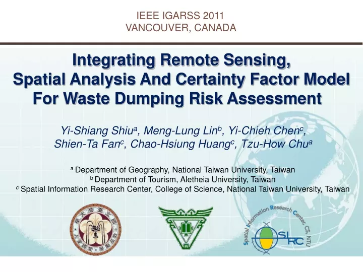 ieee igarss 2011 vancouver canada