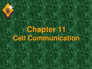 Chapter 11 Cell Communication