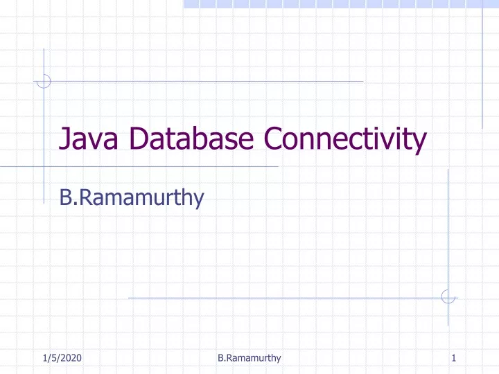 java database connectivity