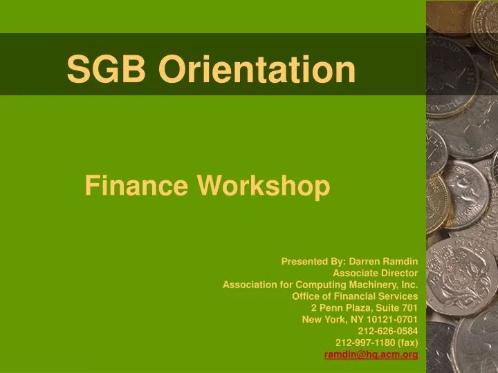 sgb orientation