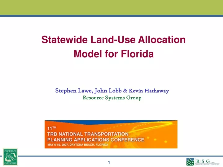 statewide land use allocation model for florida