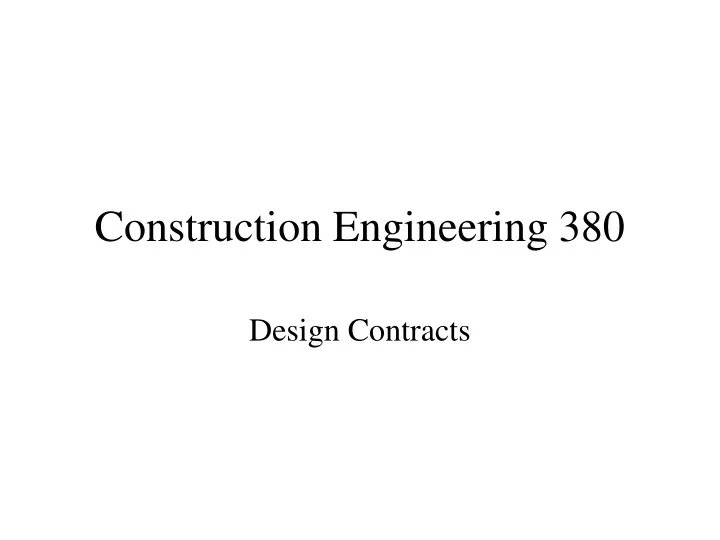 construction engineering 380