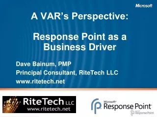 A VAR’s Perspective: Response Point as a Business Driver