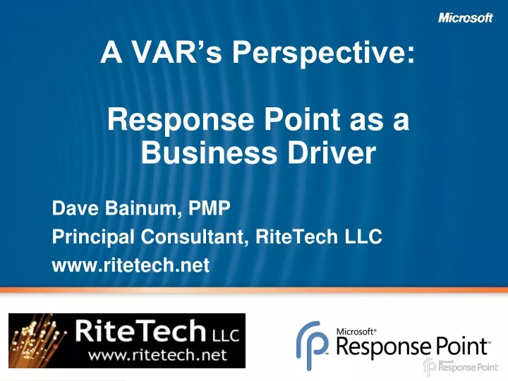a var s perspective response point as a business driver