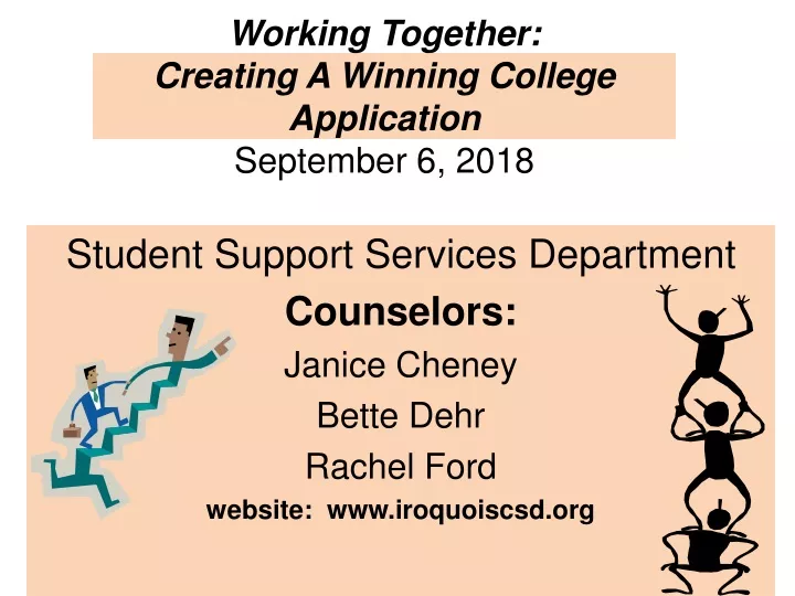 working together creating a winning college application september 6 2018