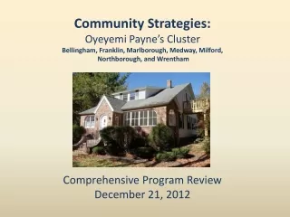 Comprehensive Program Review December 21, 2012