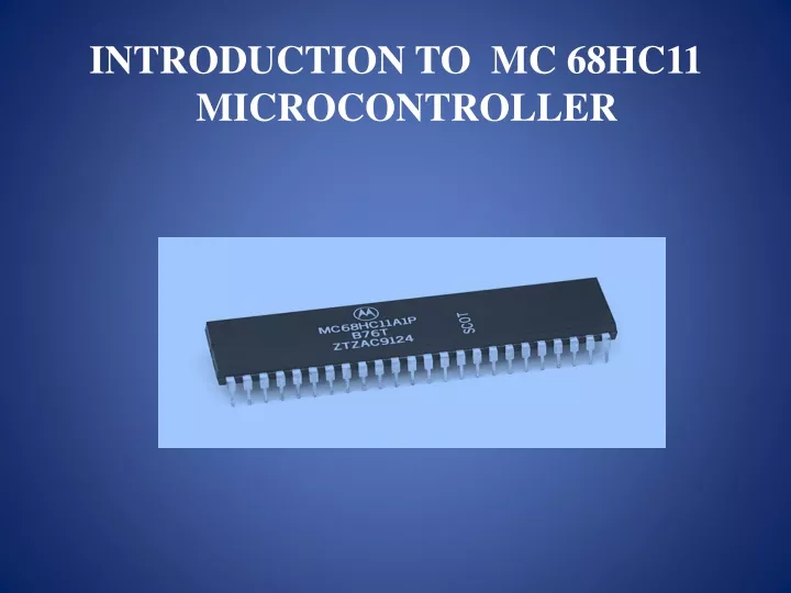 introduction to mc 68hc11 microcontroller