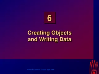 creating objects and writing data