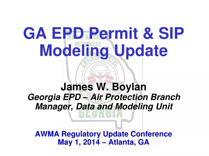 ga epd permit sip modeling update james w boylan