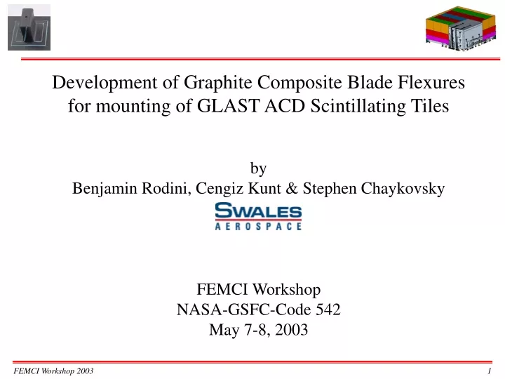 development of graphite composite blade flexures