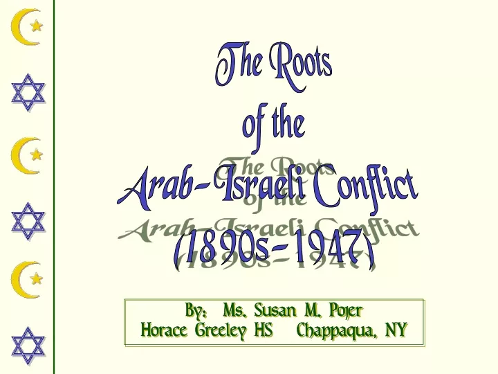 the roots of the arab israeli conflict 1890s 1947