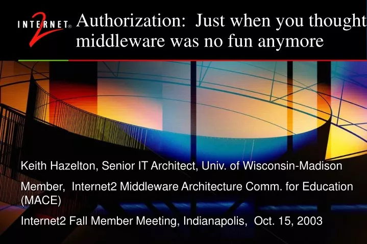 authorization just when you thought middleware was no fun anymore