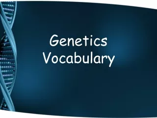 Genetics Vocabulary