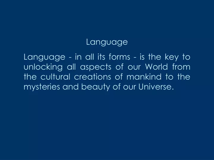 language language in all its forms
