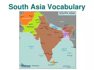 South Asia Vocabulary