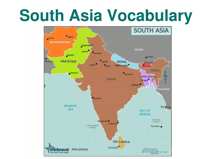 south asia vocabulary