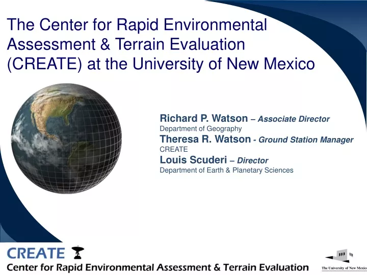 the center for rapid environmental assessment